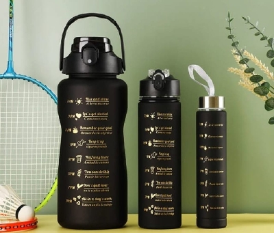 3 in 1 motivational water bottle