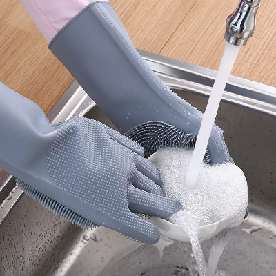  Kitchen silicone washing Gloves