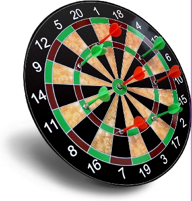 Magnetic Wall Mounted Dart Board Set, Dart Board and 4 Magnetic Dart Game Set