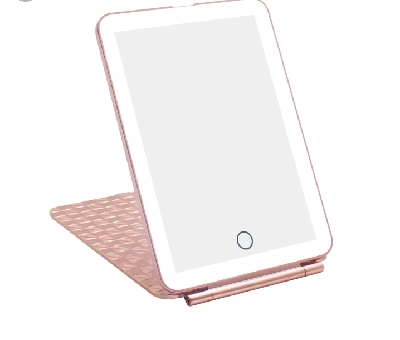 Rechargeable LED travel tablet vanity mirror