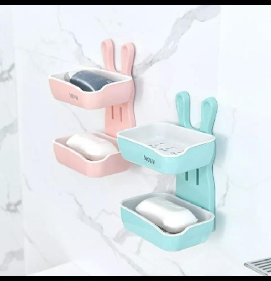 Wall mount double- layered Soap dish