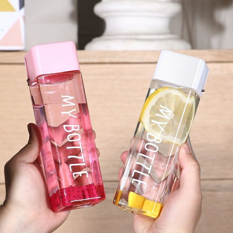 Cute Square Milk Water Bottle