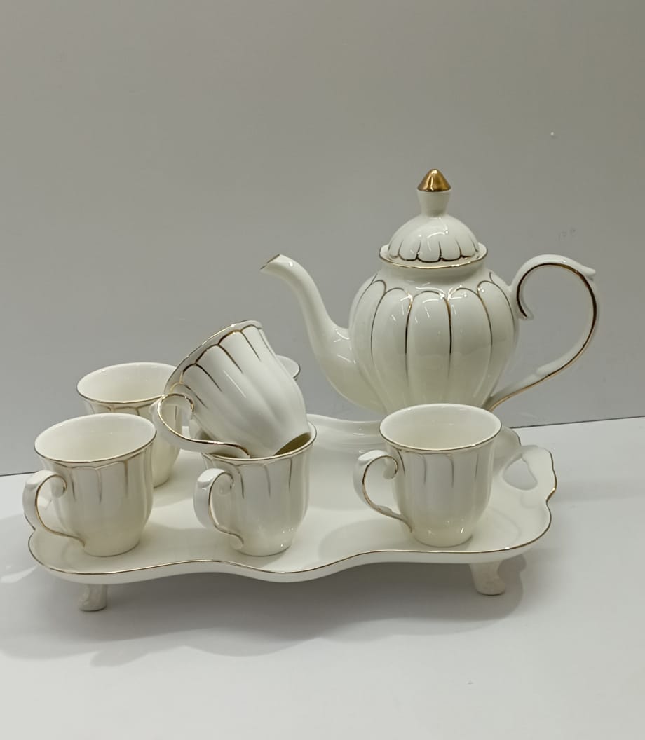 Nordic tea set with ceramic tray