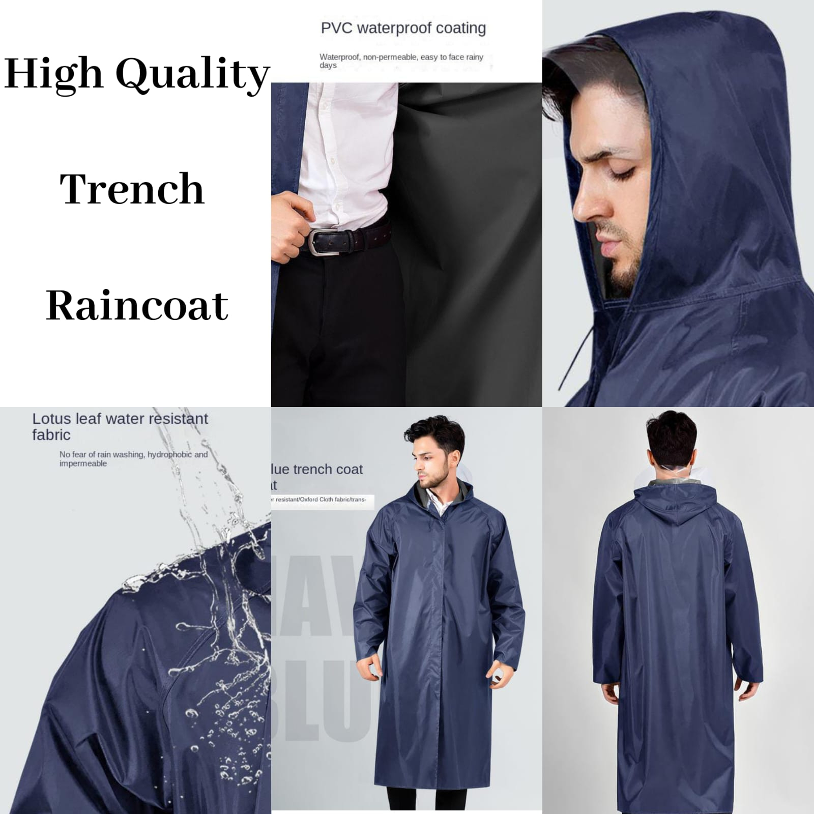  High Quality Trench Raincoat