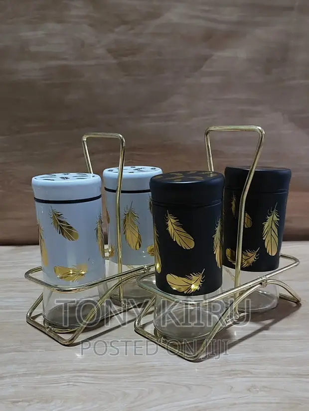 Marble Profile Glass Salt Shaker +1 Stand