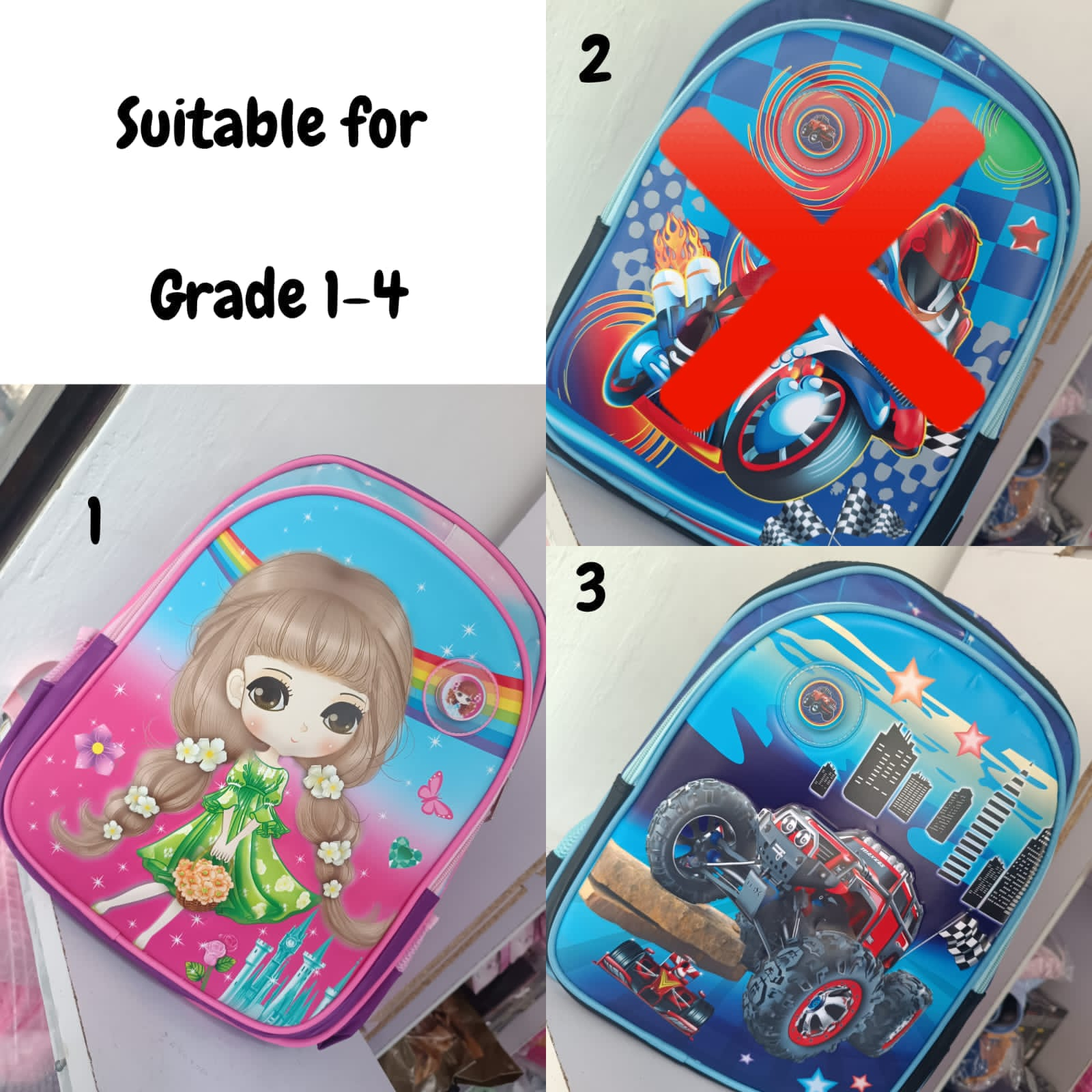 Cartoon Themed School Bag