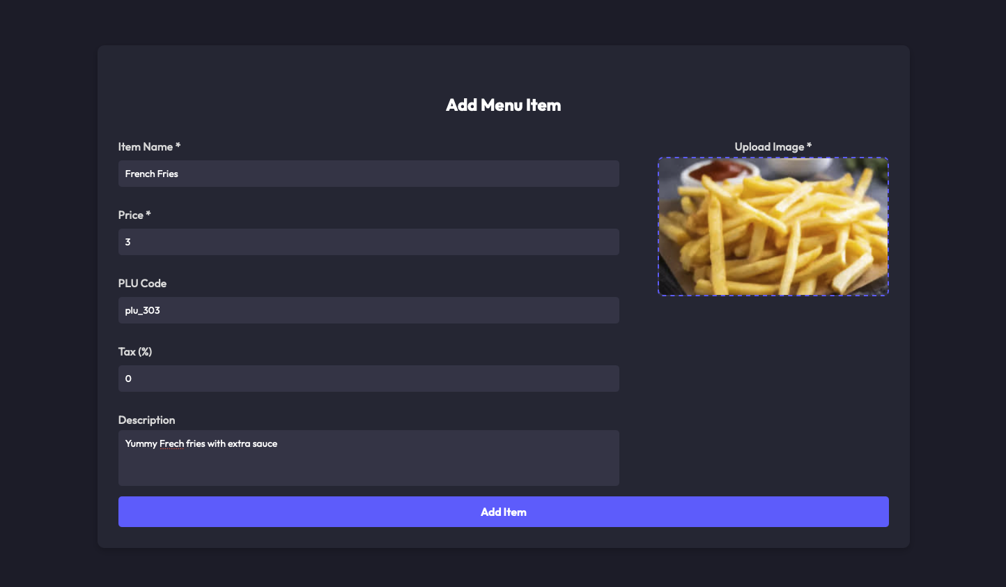Menu management