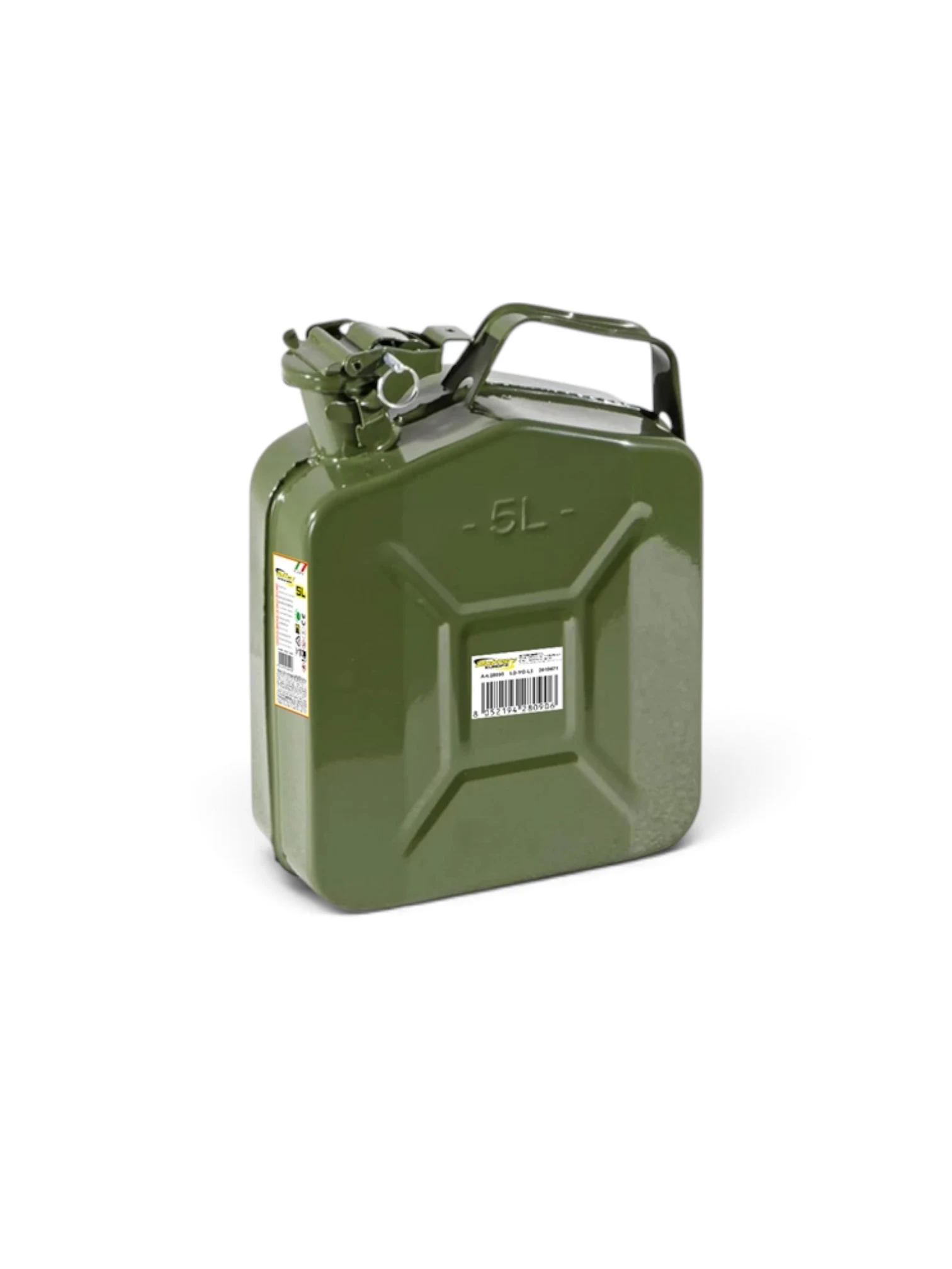 Canistră metalică verde 5 litri Bottari