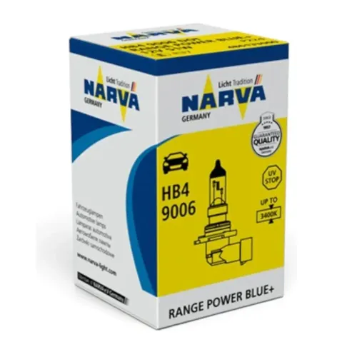 Bec HB4 Halogen Narva Far Range Power BLUE+ 3700K Lsnbb
