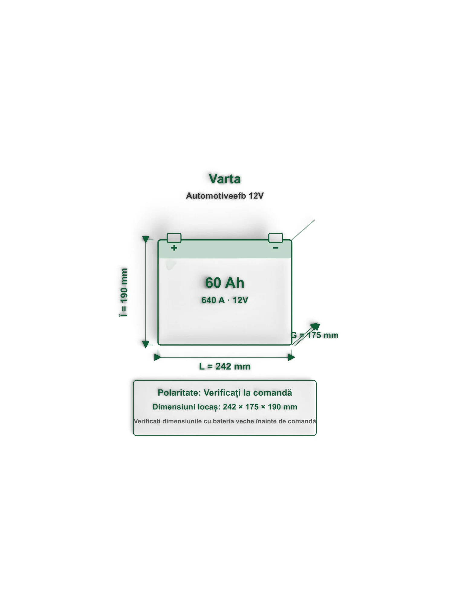 Acumulator Varta 60Ah 640A