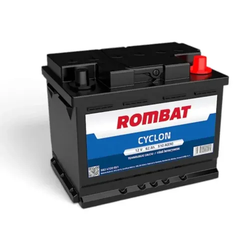 Acumulator 62 Ah Rombat 510 A Pornire SLI Cyclon