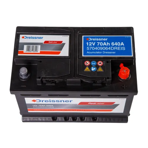 Acumulator 70 Ah Dreissner 640 A Pornire SLI Redlabel