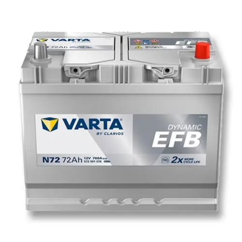 Acumulator Start-Stop EFB 72 Ah Varta 760 A Pornire Automotive