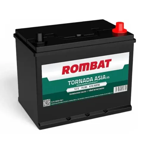 Acumulator 75 Ah Rombat 610 A Pornire SLI Tornada Asia