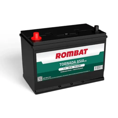 Acumulator cu Borne Inverse 100 Ah Rombat 750 A Pornire SLI Tornada Asia
