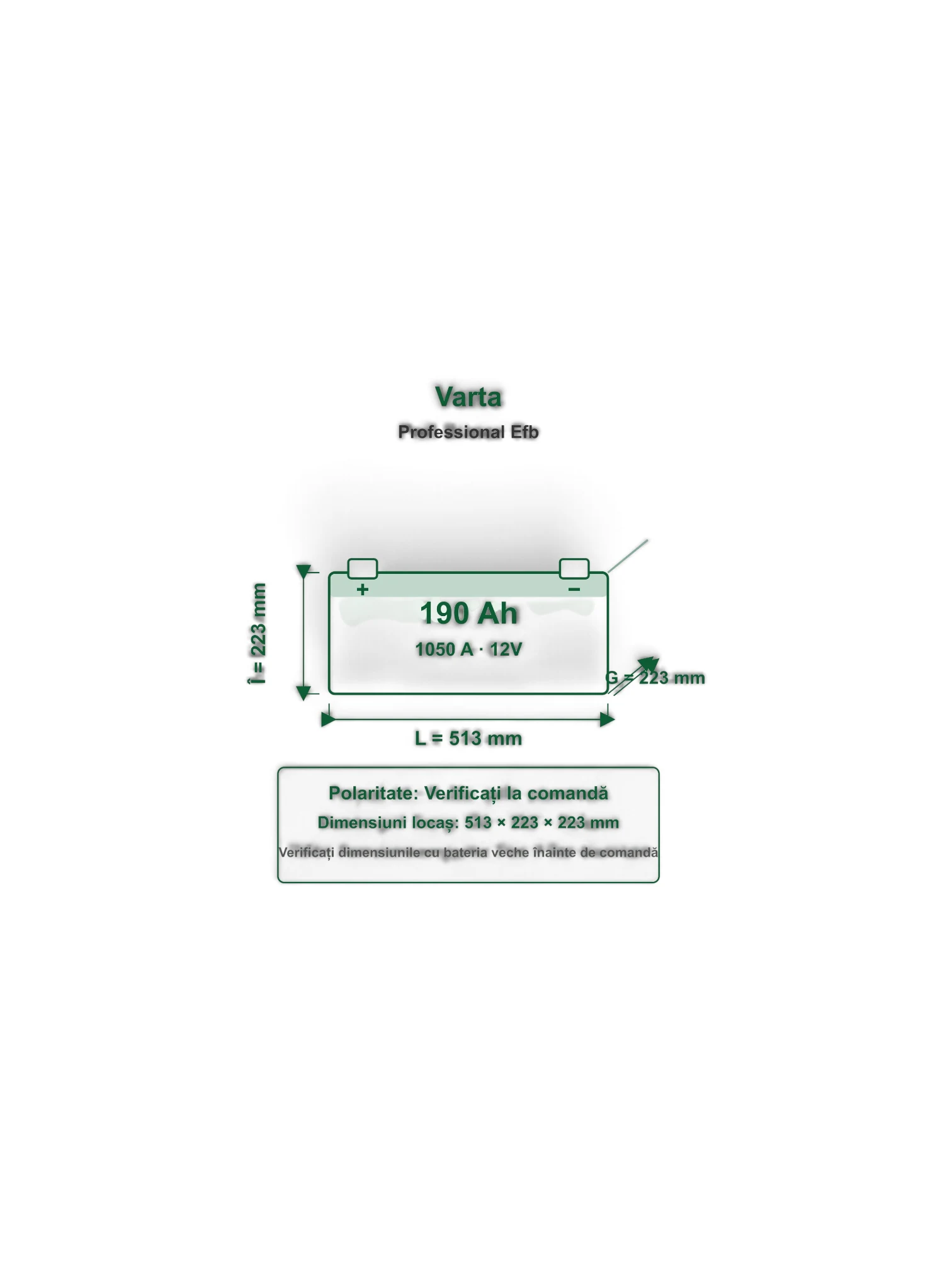 Acumulator Varta 190Ah 1050A