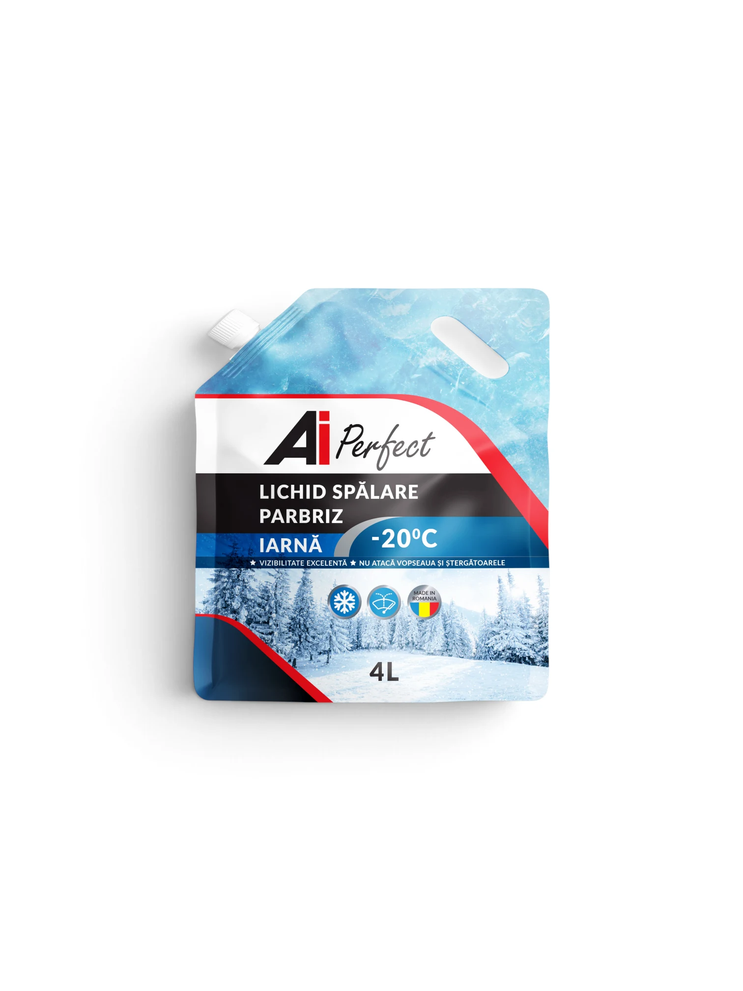 Aiperfect Lichid Parbriz Premium Iarna 4L, -20°C Aroma: Lavanda Putere Mai Mare De Curatare Si Miros Intes.