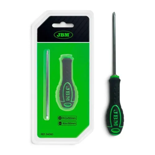 Șurubelniță Reversibilă JBM 2 în 1 — Plată SL6 + Cruce PH2, 150 mm