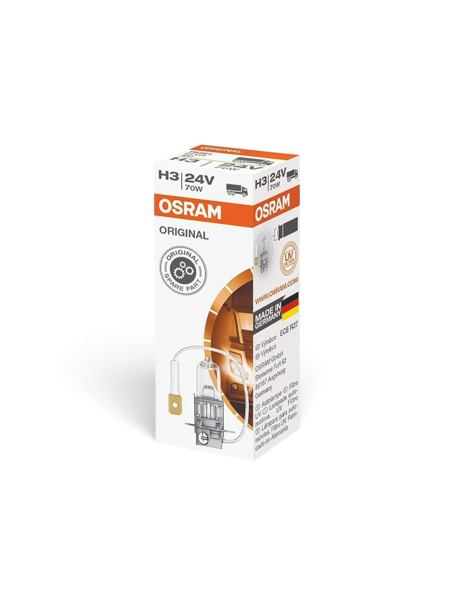 Bec H3 Halogen Osram Standard 24V 70W