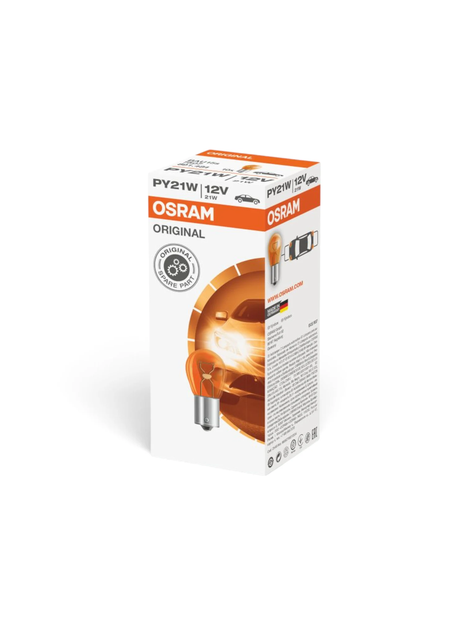 Bec PY21W Halogen Osram Semnalizare Culoare Galben Soclu: BAU15s Putere: Tensiune: Prod 12V 21W