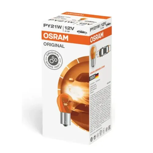 Bec PY21W Halogen Osram Semnalizare Culoare Galben Soclu: BAU15s Putere: Tensiune: Prod 12V 21W