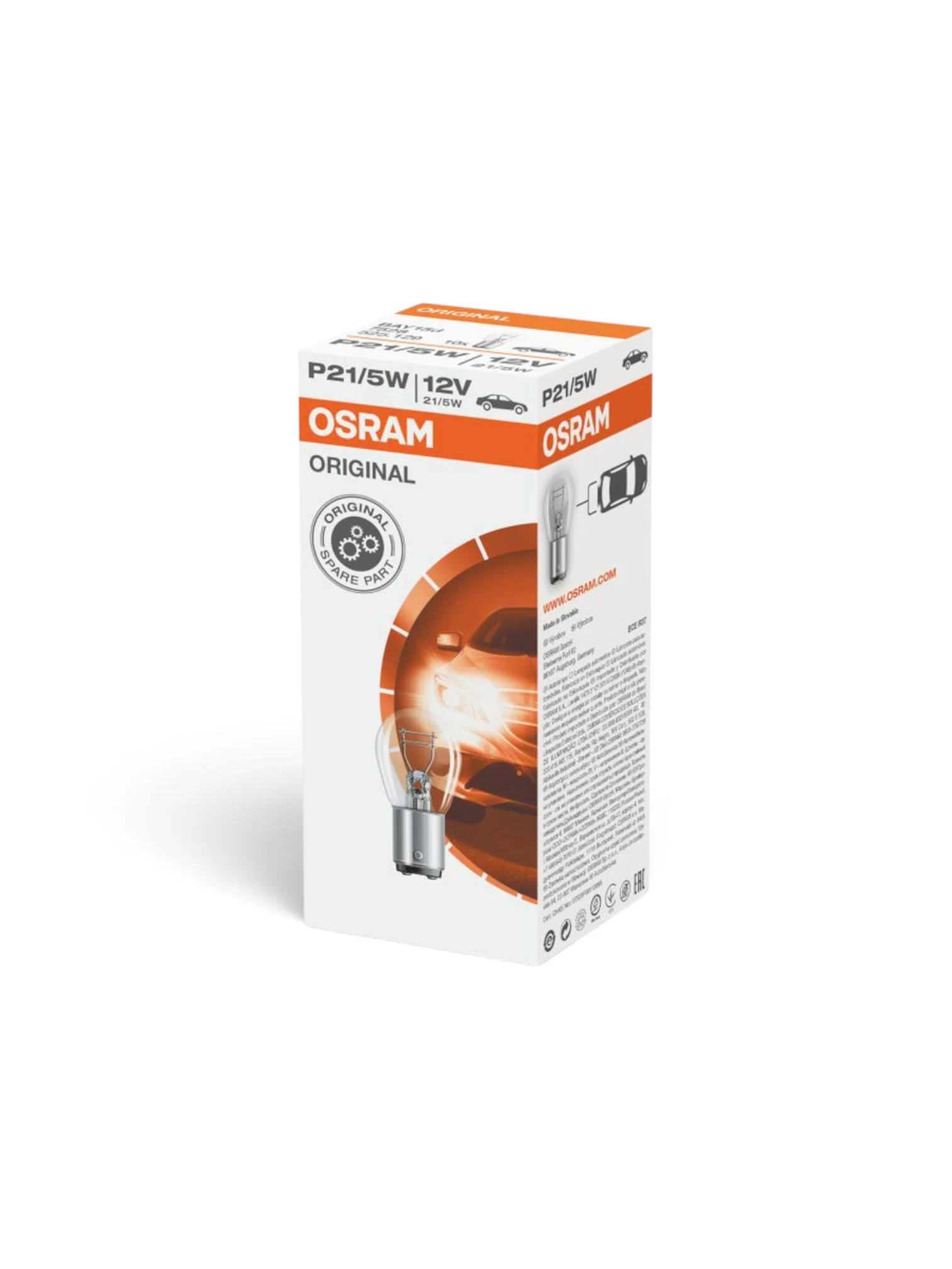 Bec P21/5W Halogen Osram Filament Dublu 12V 5W