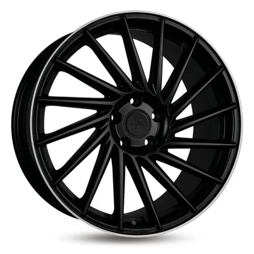 Jantă aliaj R19 negru față șlefuită Keskin Tuning KT17 — 5×112, ET45