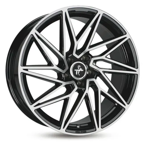 Jantă aliaj R18 negru față șlefuită Keskin Tuning KT20 — 5×112, ET30