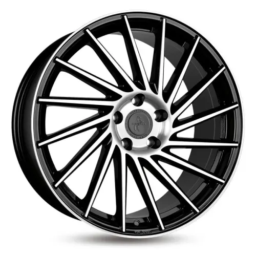 Jantă aliaj R18 negru față șlefuită Keskin Tuning KT17 — 5×114.3, ET40