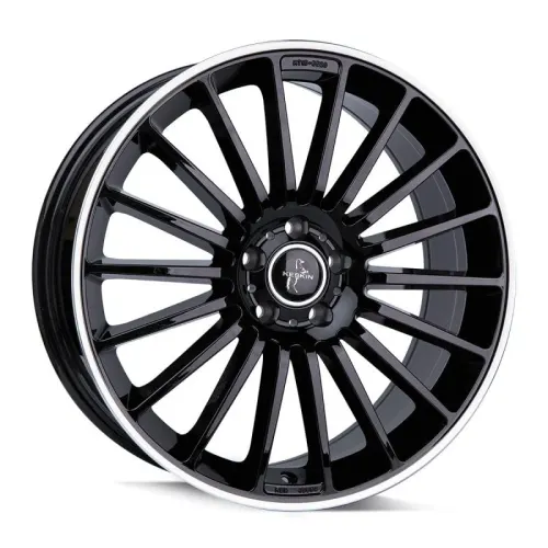 Jantă aliaj R19 negru față șlefuită Keskin Tuning KT15 — 5×112, ET30