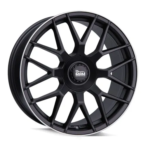 Jantă aliaj R18 negru față șlefuită MAM GT1 — 5×108