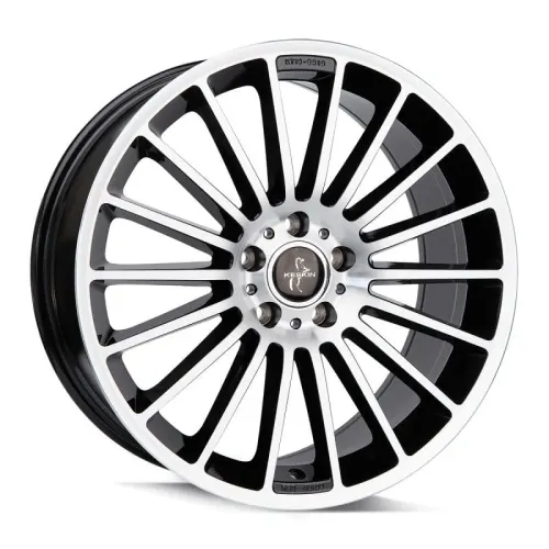 Jantă aliaj R17 negru față șlefuită Keskin Tuning KT15 — 5×112, ET48