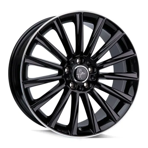 Jantă aliaj R20 negru față șlefuită Keskin Tuning KT18 — 5×112