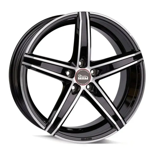 Jantă aliaj R19 negru față șlefuită MAM OX-18 — 5×112, ET45
