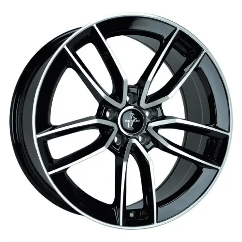 Jantă aliaj R17 negru față șlefuită Keskin Tuning KT21 — 5×108