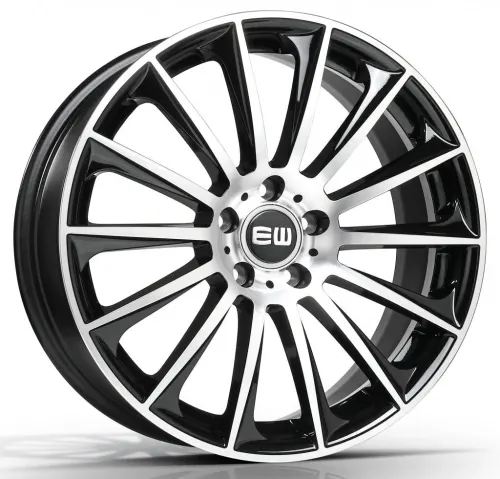 Jantă aliaj R17 negru față șlefuită Elite Wheels Wild Beauty — 5×112, ET35