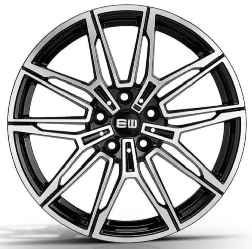 Jantă aliaj R19 negru față șlefuită Elite Wheels Aquila — 5×112, ET30