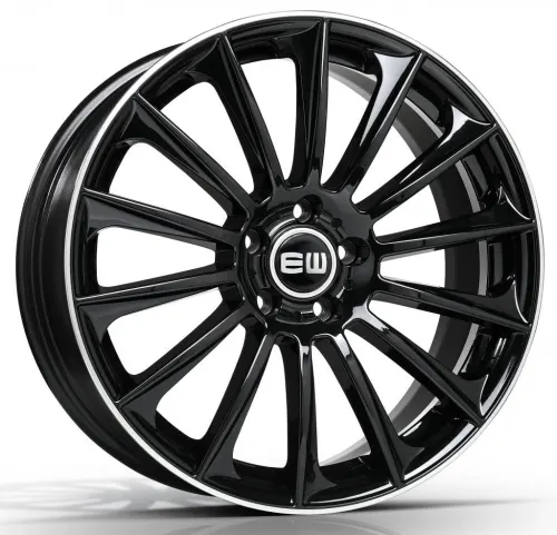 Jantă aliaj R18 negru față șlefuită Elite Wheels Wild Beauty — 5×112, ET45