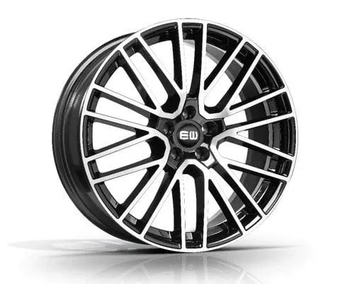 Jantă aliaj R19 negru față șlefuită Elite Wheels Titanium — 5×112