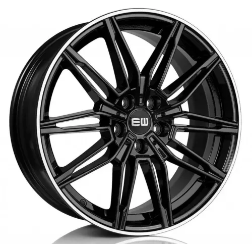 Jantă aliaj R18 negru față șlefuită Elite Wheels Assos — 5×112, ET43
