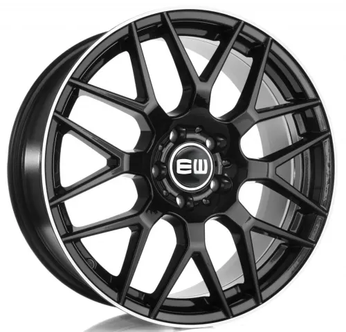 Jantă aliaj R17 negru față șlefuită Elite Wheels Elegance-r — 5×112, ET45