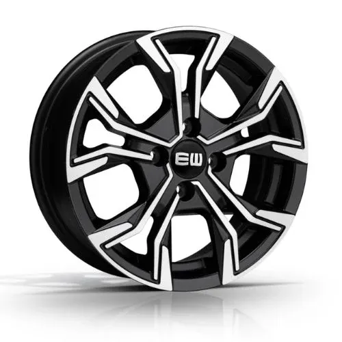 Jantă aliaj R15 negru față șlefuită Elite Wheels Vigor — 4×100, ET35