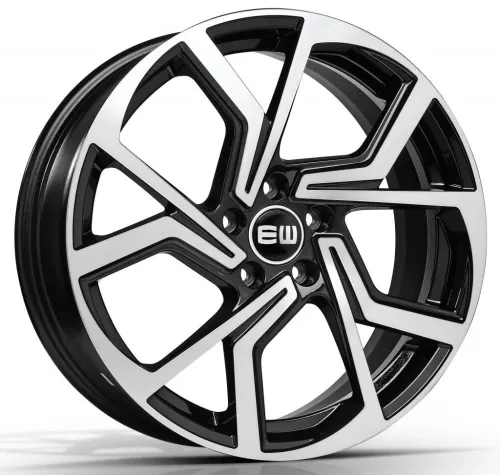 Jantă aliaj R18 negru față șlefuită Elite Wheels Cyclone — 5×112