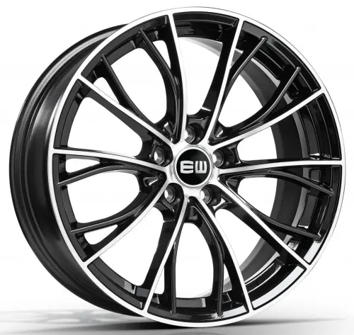Jantă aliaj R18 negru față șlefuită Elite Wheels Light — 5×112