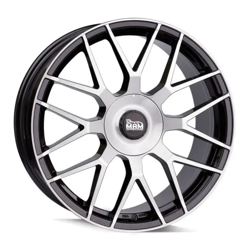 Jantă aliaj R19 negru față șlefuită MAM GT1 — 5×112