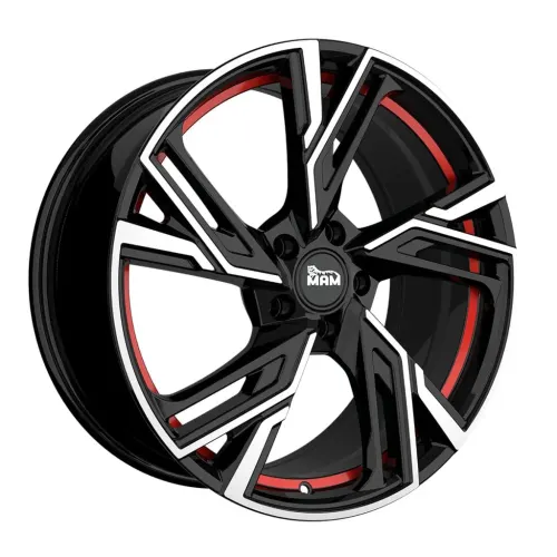 Jantă aliaj R16 negru față șlefuită MAM RS5 — 5×100, ET38