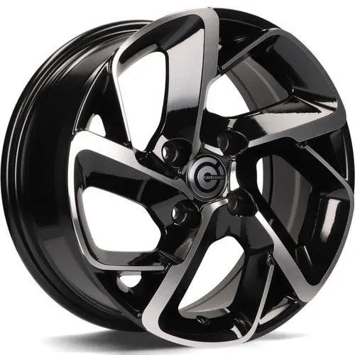 Jantă aliaj R16 negru față șlefuită Carbonado Nantes — 4×108