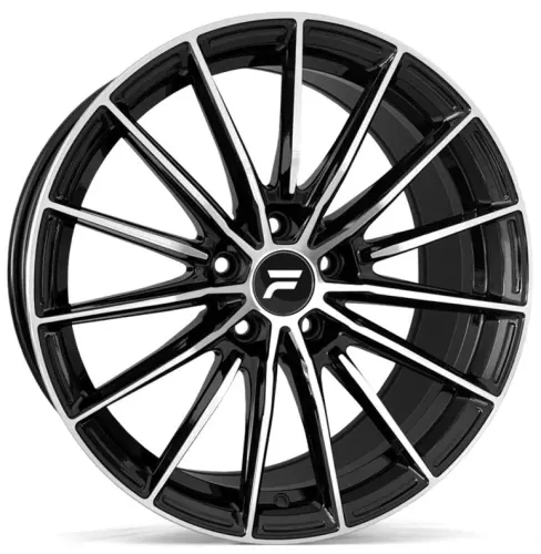 Jantă aliaj R18 negru față șlefuită FLOWTEC Pulse — 5×112