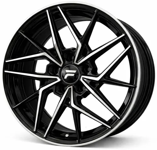 Jantă aliaj R17 negru față șlefuită FLOWTEC Nexus — 5×112