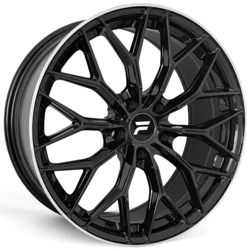 Jantă aliaj R18 negru față șlefuită FLOWTEC Titan — 5×112